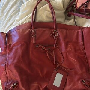 Red balenciaga  handbag  vintage 💯 authentic